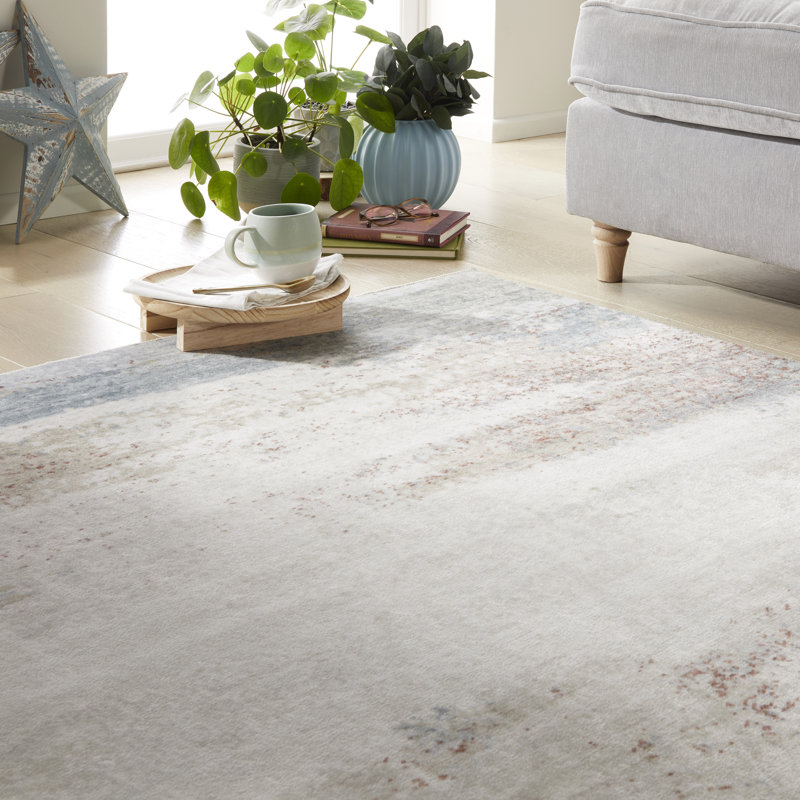 Abstract Light Multi Washable/Stain Guarded Area Rug, Rectangle 120 x 180 cm
