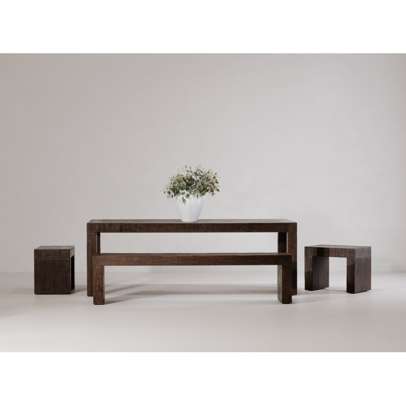 Adams Solid Wood Bench, Brown