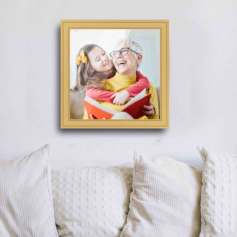 Cadre photo en bois massif, Or, L 20 po x H 20 po