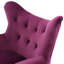 Fauteuil en velours fuchsia avec une construction et un style pour le salon - et élégant