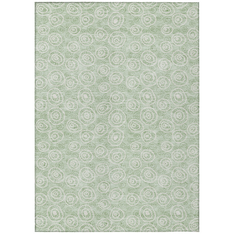 Washable Geometric Indoor / Outdoor Rug, Rectangle 10' x 14'