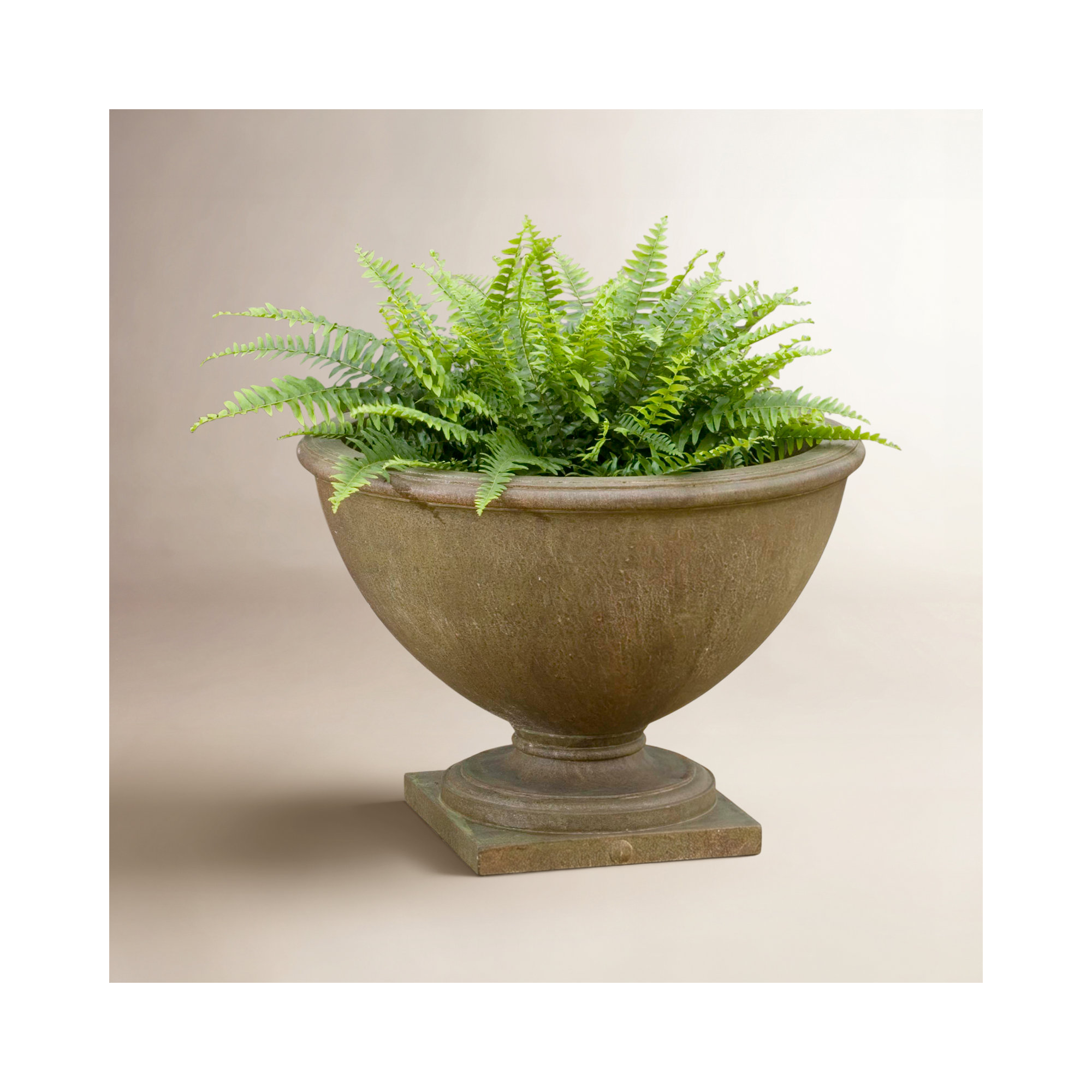 Ambermarie Urn Planter, Aged Limestone