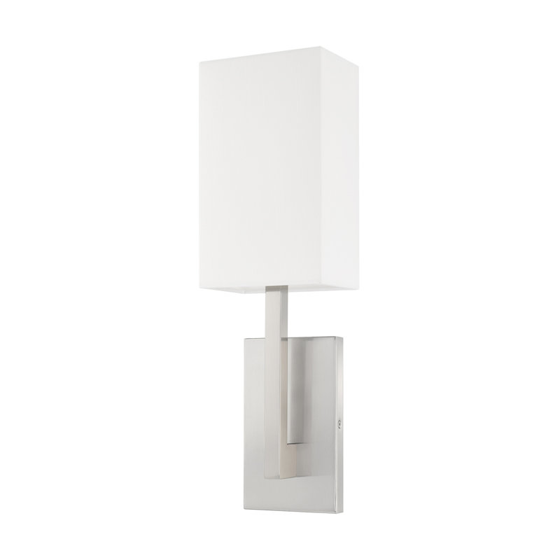 Ayeasha Flush Mounted Sconce, 20" H x 6" W x 3.95" D, Brushed Nickel