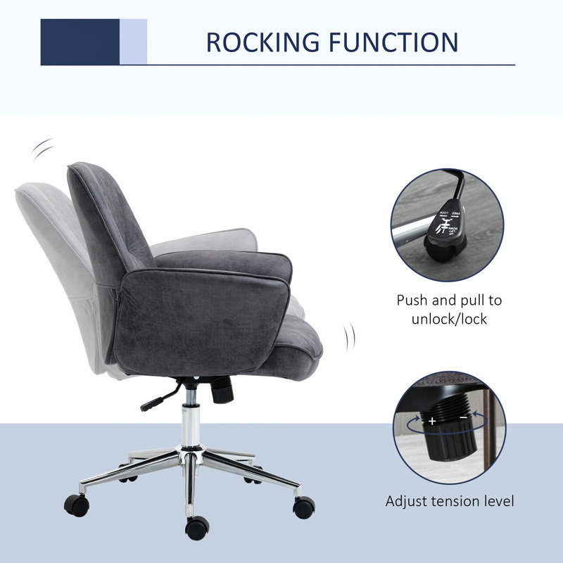 Ametra Office Chair, Dark Gray
