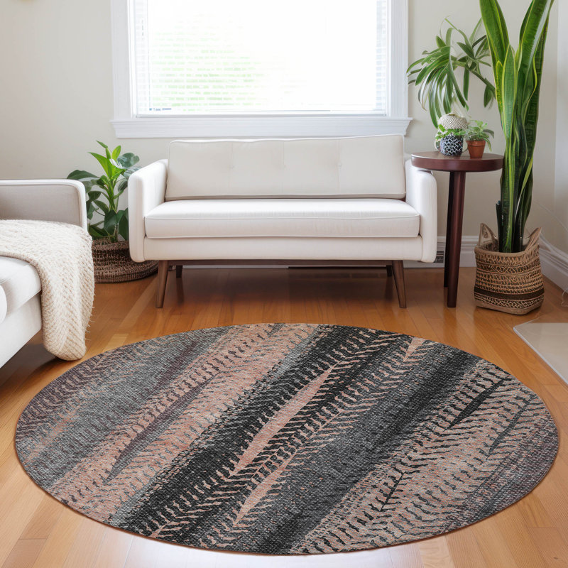 Tapis intérieur / extérieur Alta avec envers antidérapant, Rond 8 pi