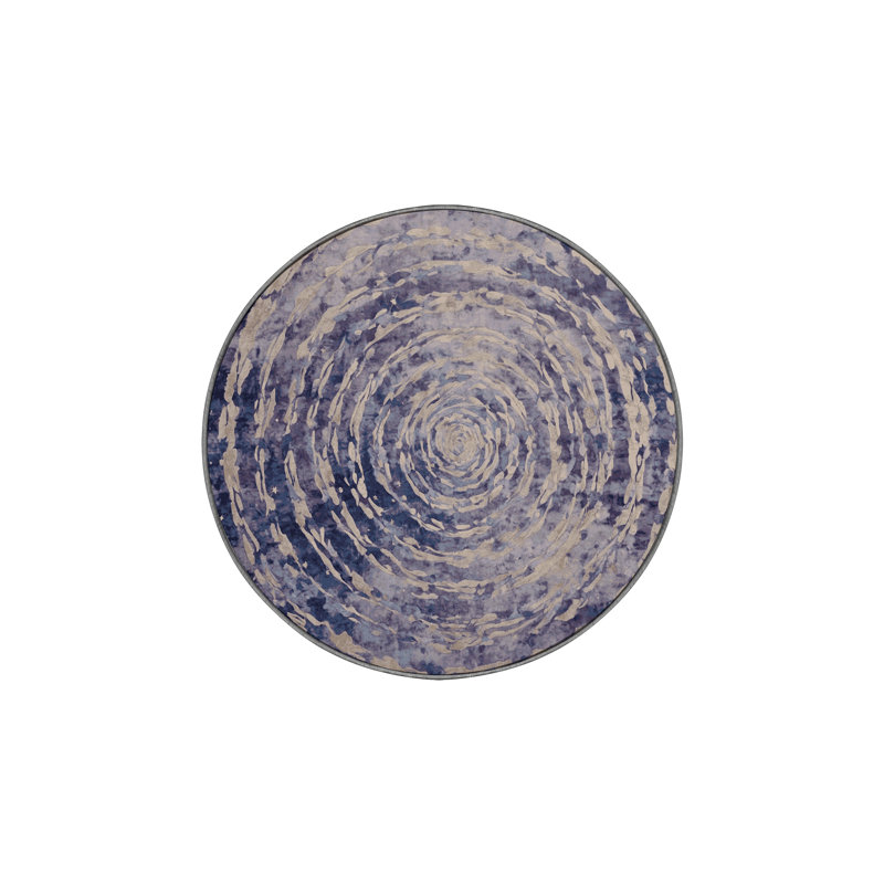 Silky Soft Plush Gray Area Rug, Round 8'