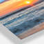 Vagues blanches sous jaune coucher de soleil moderne, reproduction de photo sur toile tendue-26165753-33288061