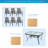 Closter 6 - Person Patio Dining Set Umbrella Hole Included Rectangular Table