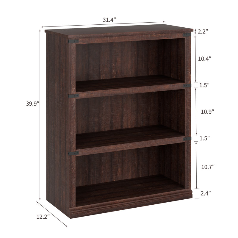 80 cm W Book Cart Bookcase, 80x30.5x101.5cm, brownish red