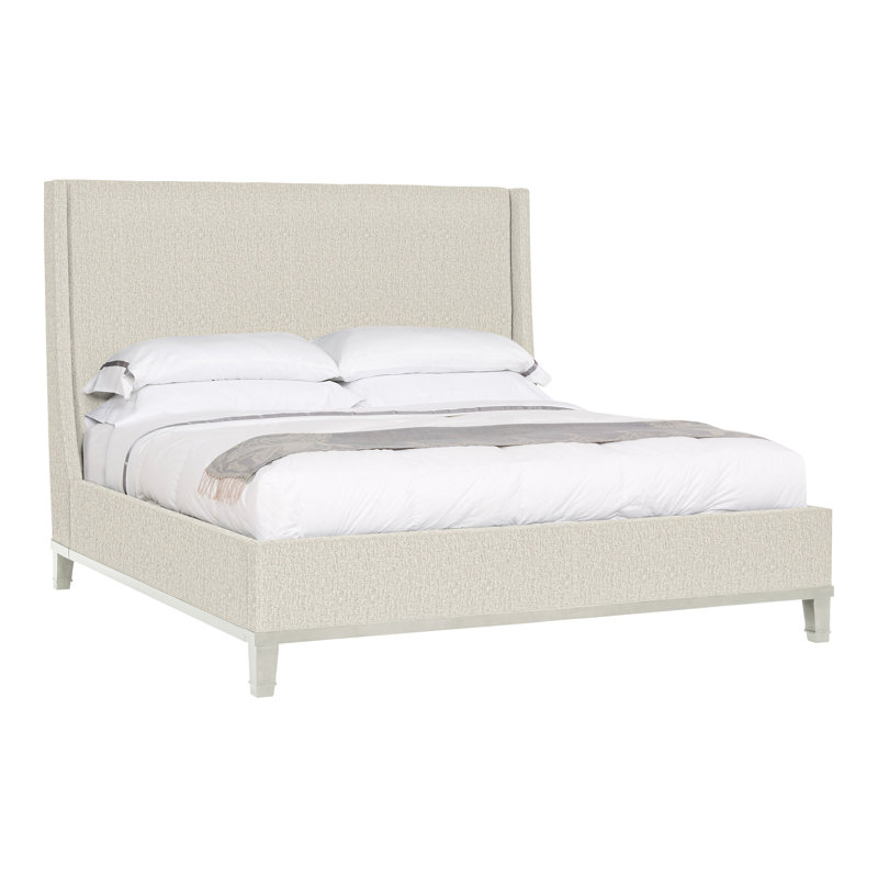 Michael Weiss Upholstered Wingback Bed, Wrenn, Nomad Snow Crypton® Chenille