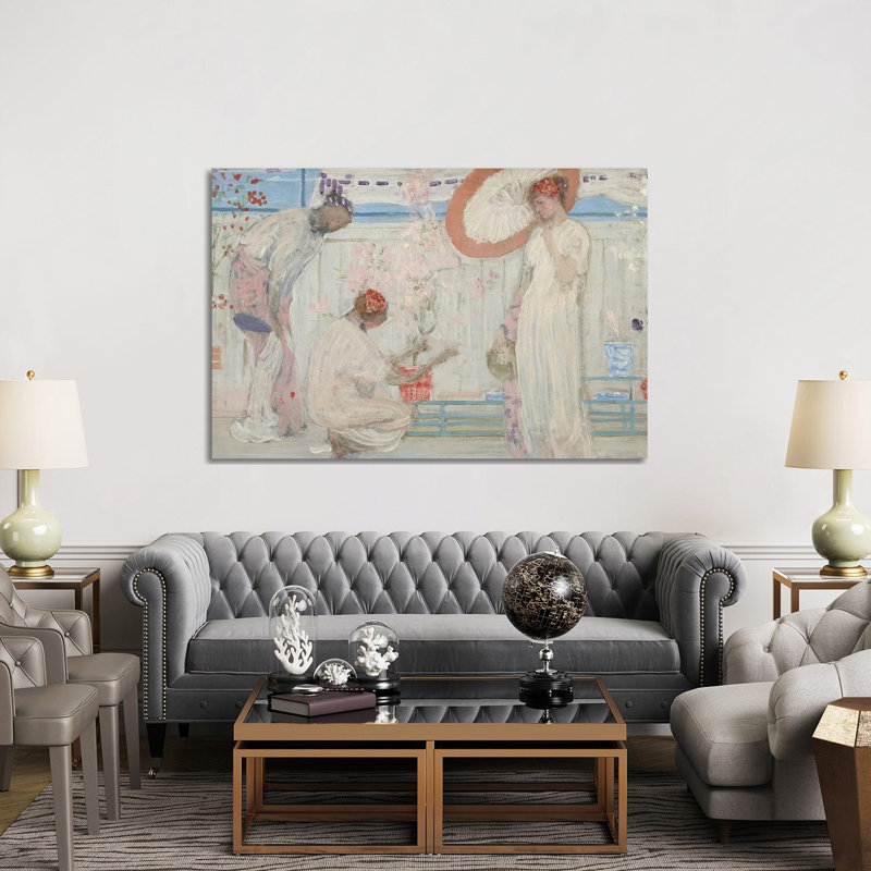 The White Symphony Three Girls by James Abbott McNeill Whistler - 1 Piece Wall Art on Canvas, Does Not Apply