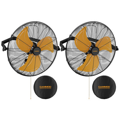 Ventilateur mural Cammoo de 18 pouces, réglage de l'inclinaison à 360 °, ventilateur mural industriel industriel à 3 vitesses Ip44 pour serre, garage, atelier, entrepôt, patio couvert