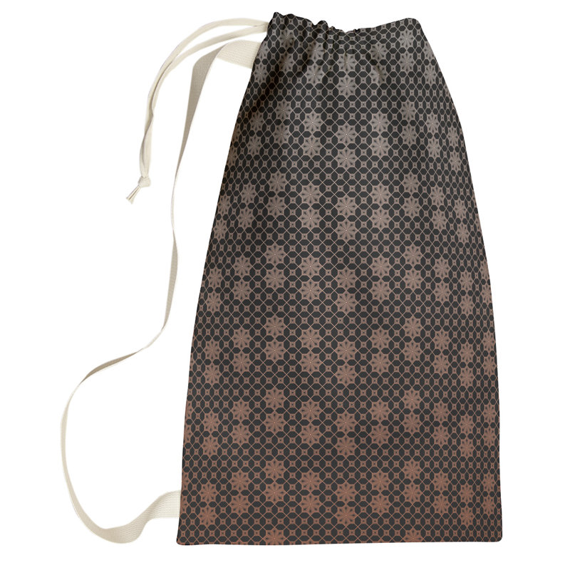 Sac à linge en treillis, Petit (H 64 po x l 20 po x P 1,5 po), Orange / Noir