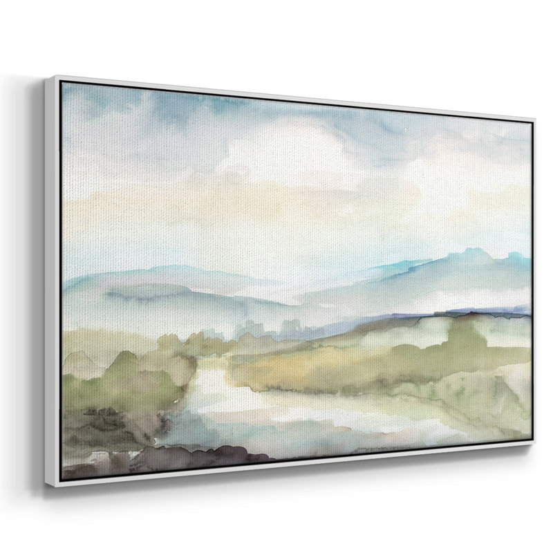 Sleepy Stream, reproduction d'art sur toile, H 17 po x l 25 po x P 2 po, Blanc