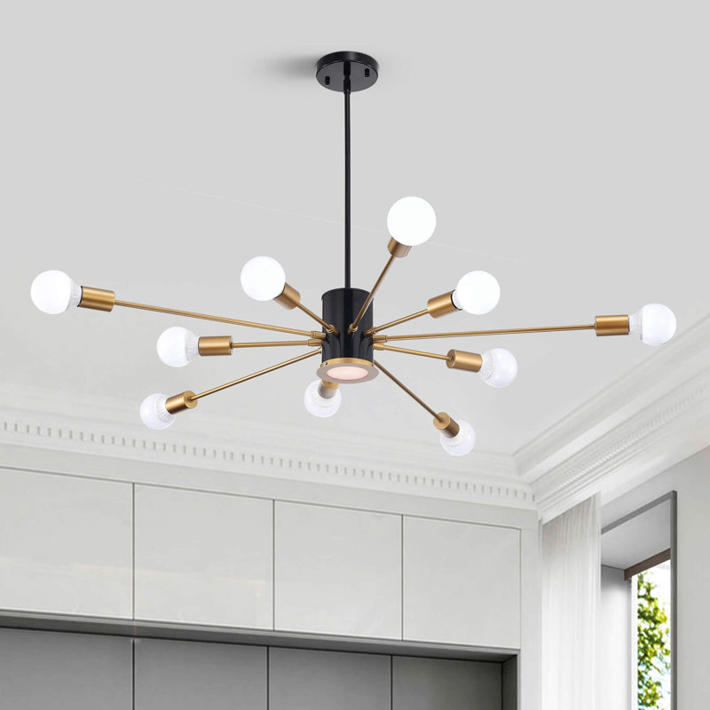 Luminaire suspendu géométrique spoutnik 11 lumières Hershberger