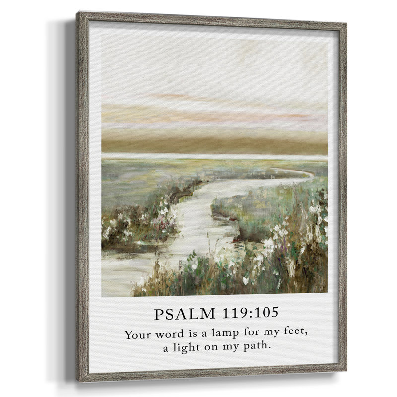 Psaume 23: 6, reproduction encadrée - bois massif, H 30 po x l 24 po