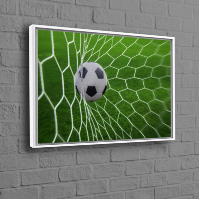 Élégant art sur toile de coton à thème bohémien avec motif de football et de soccer en 3D, idéal pour rehausser l'esthétique de l'espace de bureau ou de la chambre d'un garçon