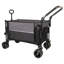 Chariot pliable multifonctionnel à roulettes avec poignée pivotante et roues tout-terrain à 360 ° - Conception robuste et réglable, grande capacité de transport, d'épicerie et d'utilisation à l'extérieur-120565961