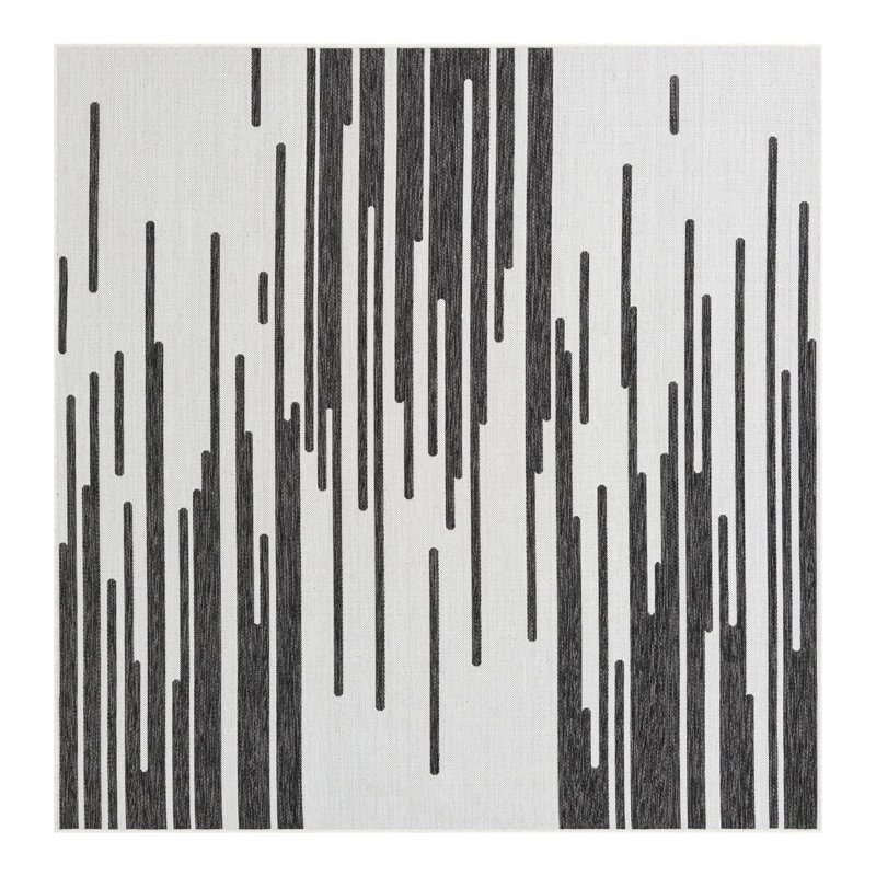 Geometric Indoor / Outdoor Rug, Square 7'10"