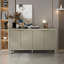 Buffet de salle à manger moderne avec charnières dissimulées et portes en relief pour une solution de rangement durable et polyvalente haut de gamme