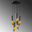 Finbar 5 - Light Black/Golden Cylinder Pendant