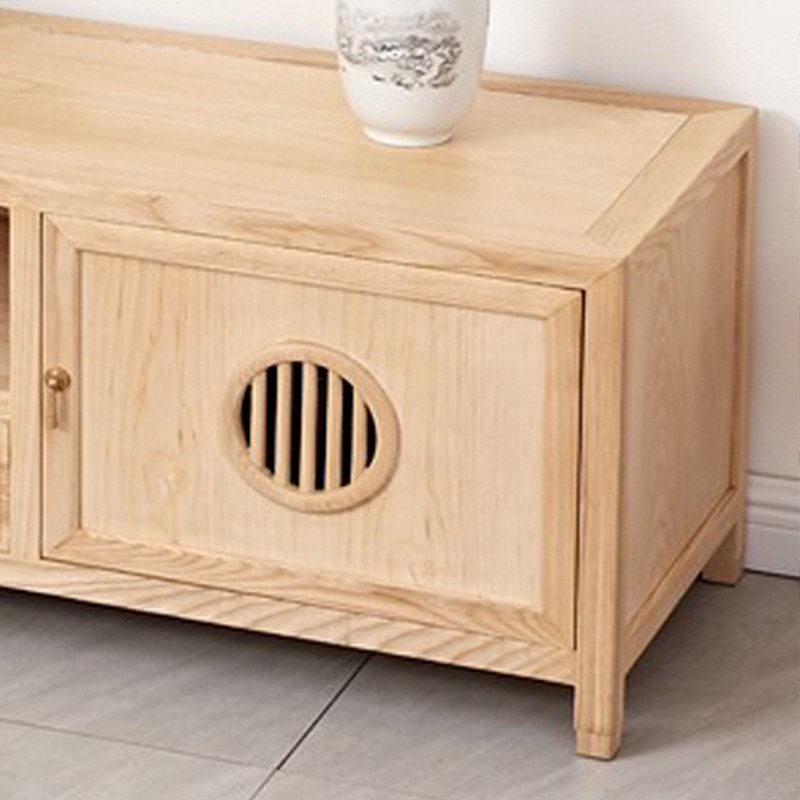 Solid wood new Chinese style TV cabinet