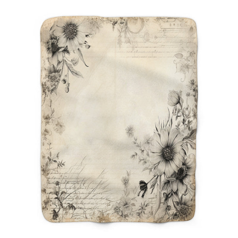 Delicate Daisy Dreamland - couverture en sherpa de qualité supérieure 1 pièce - reproduction d'art luxueuse, Lit simple