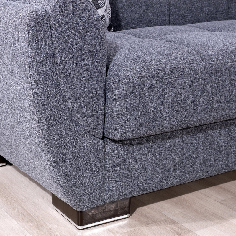Upholstered 93.5'' Sleeper Sofa, Gray