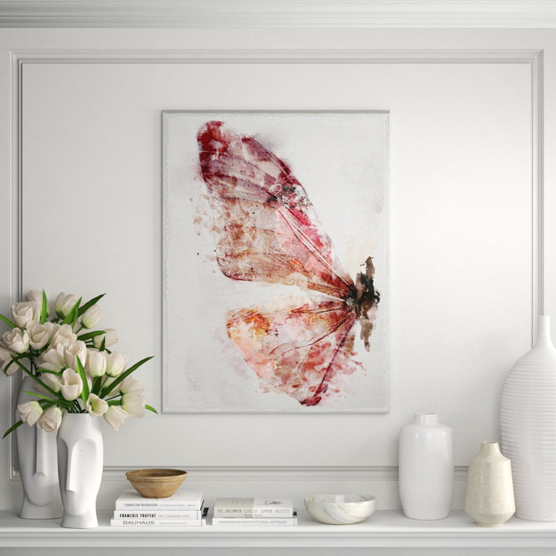 Watercolour Wings I Print by Zoey Riley, 48" H x 36" W, Knife Gel
