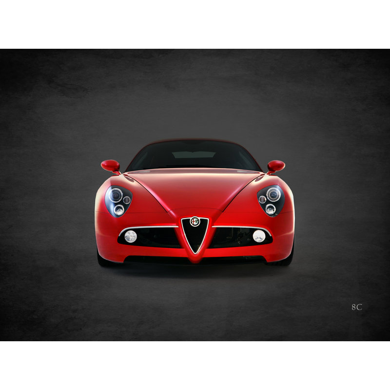 «Alfa Romeo 8C 2008» par Mark Rogan, reproduction d'art sur toile tendue, H 12 po x l 16 po