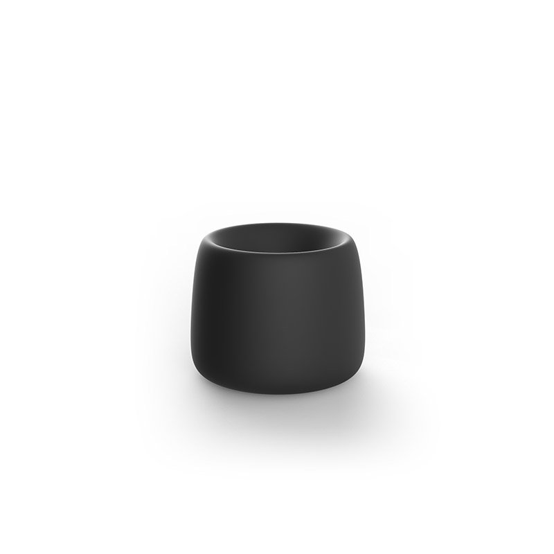 Organic Pot Planter, Black, 19.25" H x 24" W x 24" D