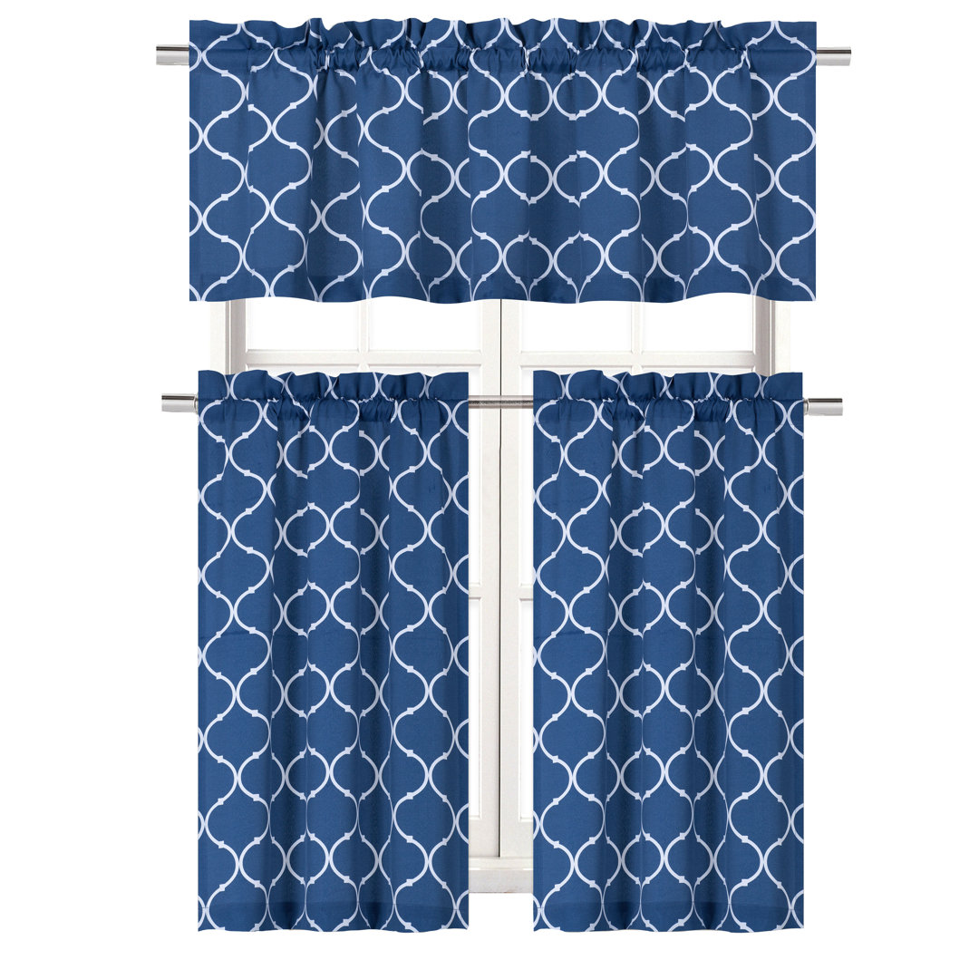 Larocca Geometric Kitchen Curtain Winston Porter 