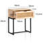 Alidiya 50cm W Metal Bedside Table