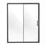 Porte de douche semi-sans cadre 57,7-59 x 70 po en verre trempé 1/4 po noir mat
