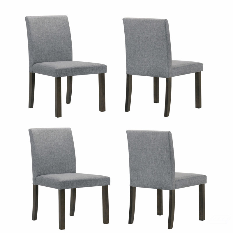 Ensemble de 4 chaises de salle à manger rembourrées de style contemporain