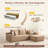 Boneless 106" Cloud Upholstered Sectional Couch With L-shape Chaise Modern Modular Sofa For Living Room Bedroom-448955178-448955172