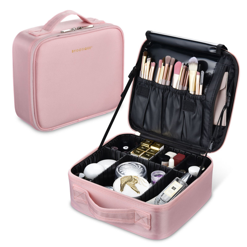 Organisateur de maquillage en tissu , Rose