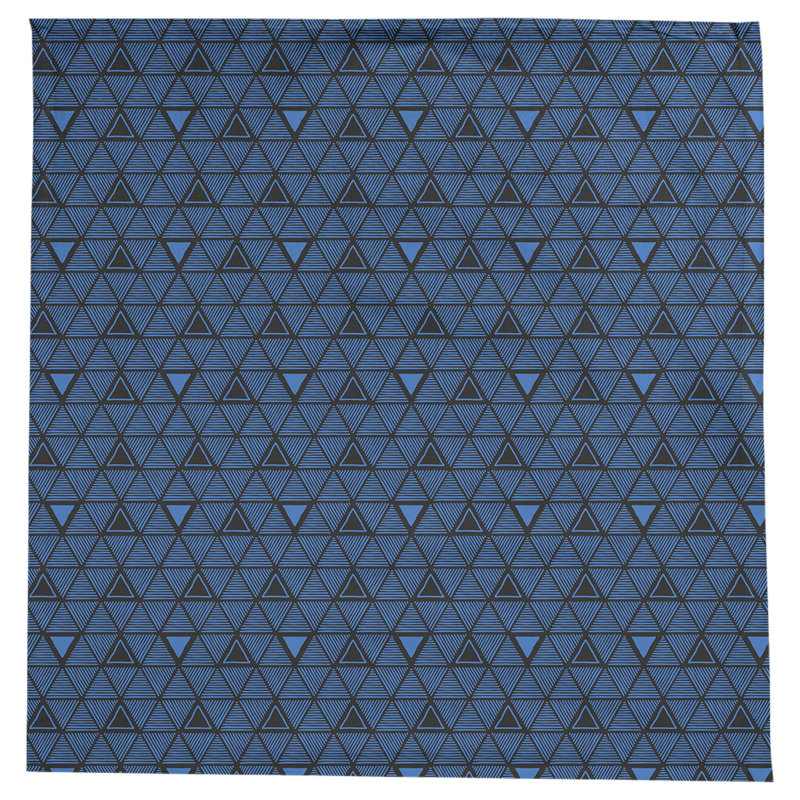 Nappe triangles dessinés à la main classiques, Bleu foncé/noir