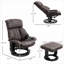 Fauteuil inclinable de massage avec repose-pieds, fauteuil inclinable pivotant à 360 ° et repose-pieds en cuir synthétique