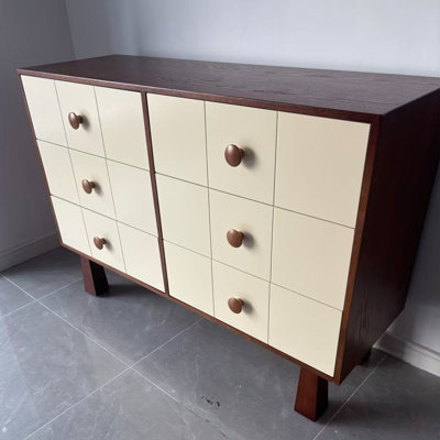 Mid-Century Modern Six-Drawer Entryway Cabinet