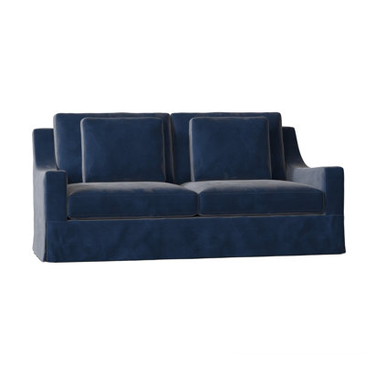 Canapé à accoudoirs carrés avec coussins réversibles Nancy