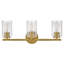 3-Light Bath Vanity Fixture with Clear Ribbed Glass-1208007041