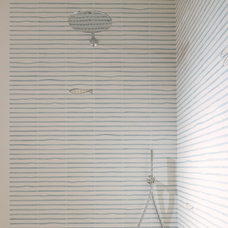 Berta 7-7/8 In. X 7-7/8 In. Ceramic Wall Tile, Olas