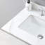 Élégant comptoir de salle de bain 31 po en or, avec pierre frittée, lavabo en céramique, dosseret, magnifique design encastré de 31 pouces