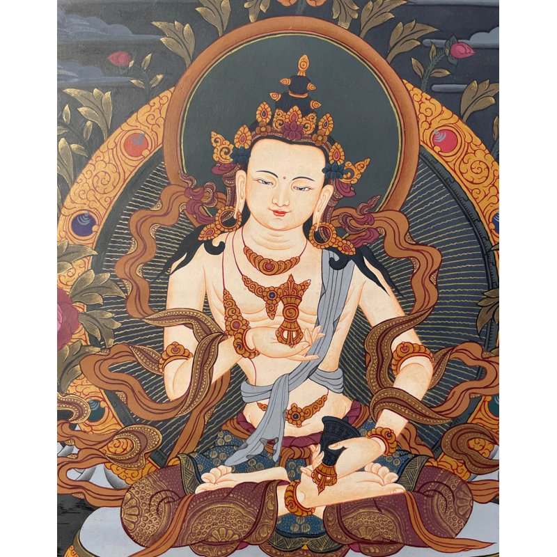 Vajrasattva Thangka (Brocadeless Thangka)