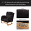 Chaise berçante moderne avec accoudoirs 27,2 po-932583148