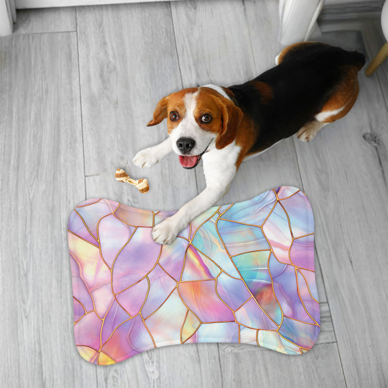 Glass Abstracts - Tapis d'alimentation en os 1 pièce, 18"