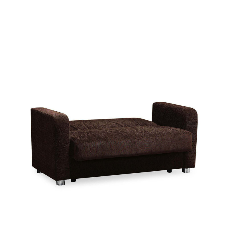 Causeuse convertible avec rangement Primenest Gravita, Marron foncé