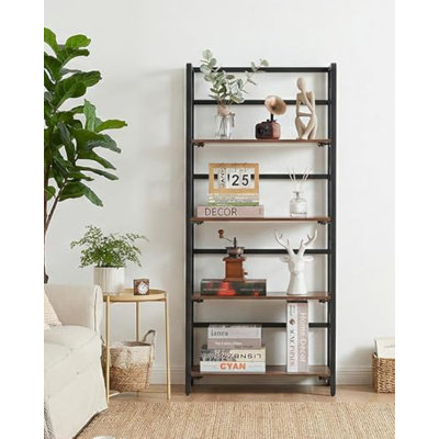 Bibliothèque pliante sans assemblage, étagères de rangement de bibliothèque rétro, organisateur de support pour bureau debout