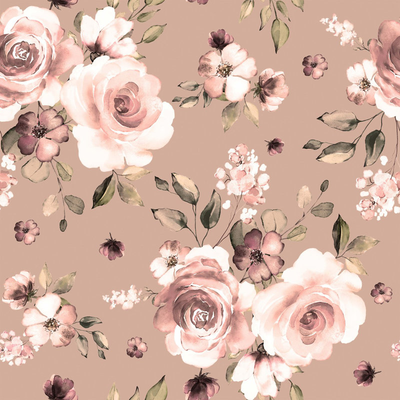 Adhésif mural Roses, L 0,84 pi x L 8,34 pi